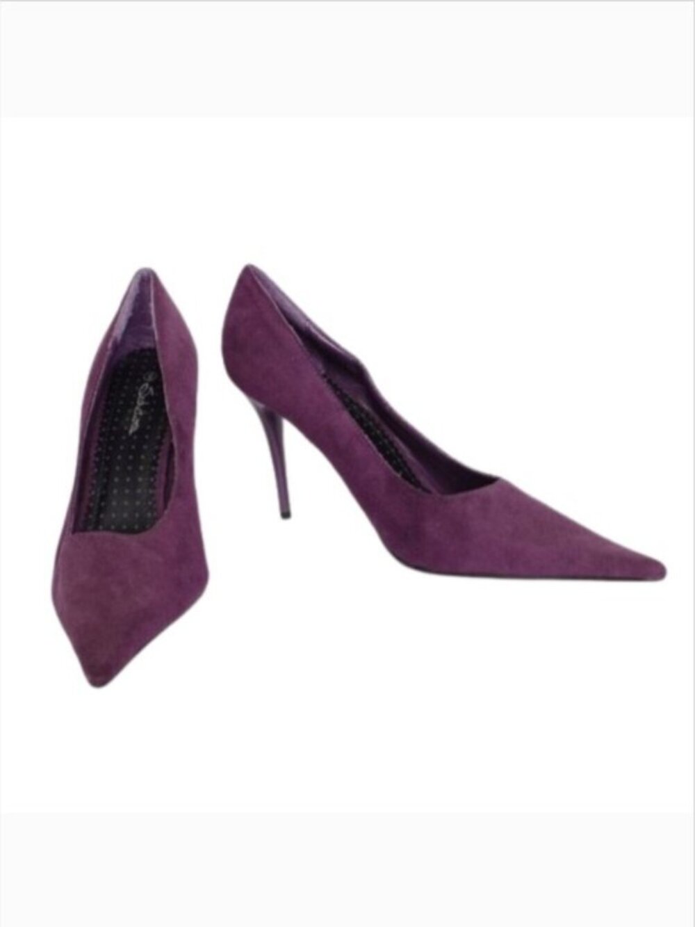 Seductions Purple Faux Suede Pointy Toe Pump- Sz. 9